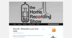 Desktop Screenshot of homerecordingshow.com